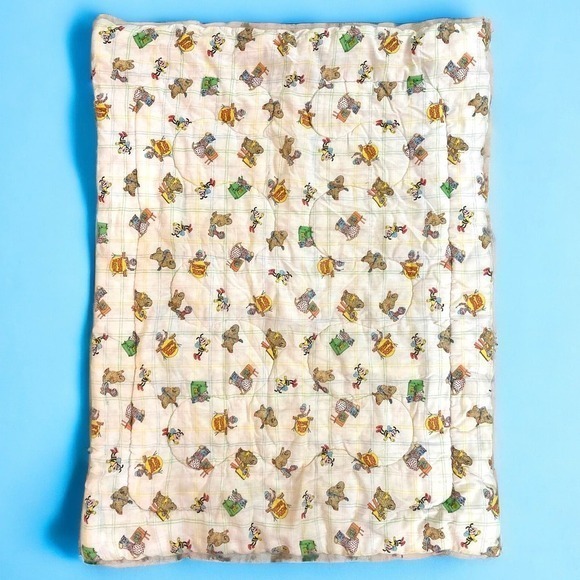 VTG 80s Romper‎ Room Baby Crib Blanket Plush Soft Nursery - Picture 1 of 9